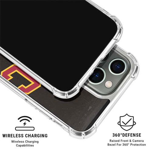 University of Southern California USC Logo Black Distressed iPhone 16 Pro Clear Case